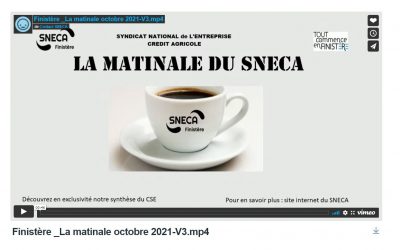 La Matinale du SNECA Finistère N° 3 de novembre.